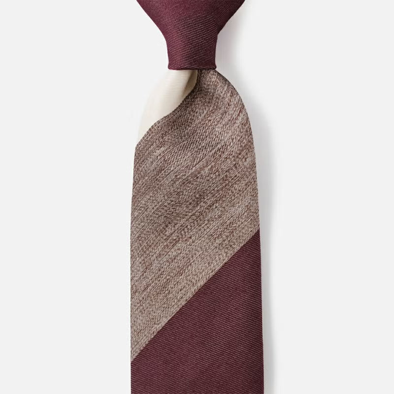 The Siennese — Striped Silk & Cotton Tie