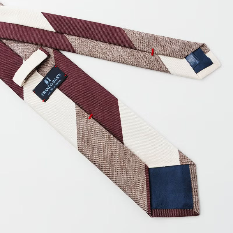 The Siennese — Striped Silk & Cotton Tie