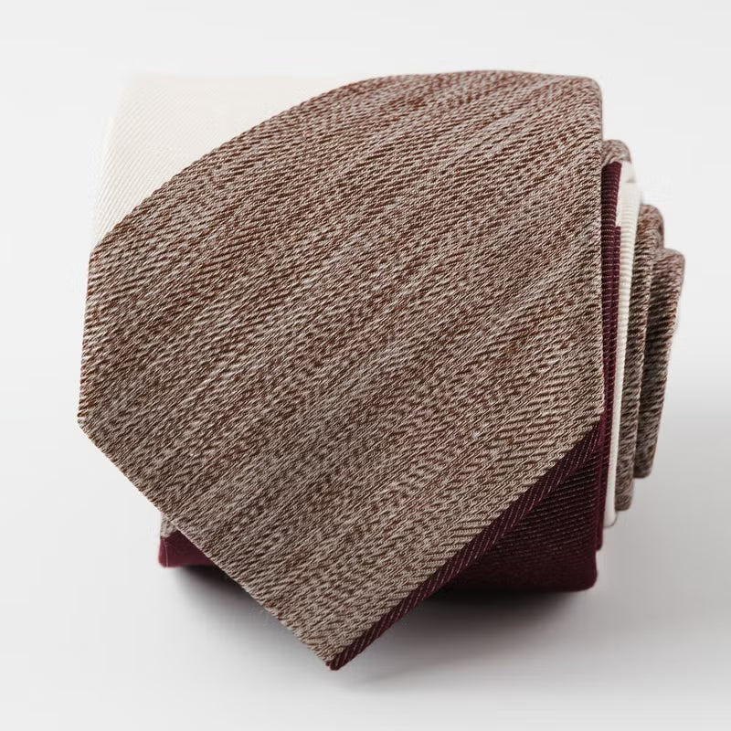 The Siennese — Striped Silk & Cotton Tie